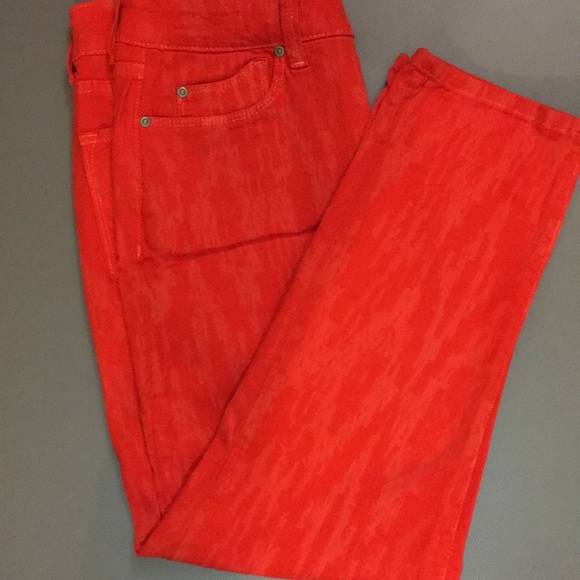 NWOT NYDJ Orange Ankle Jeans - Picture 3 of 16